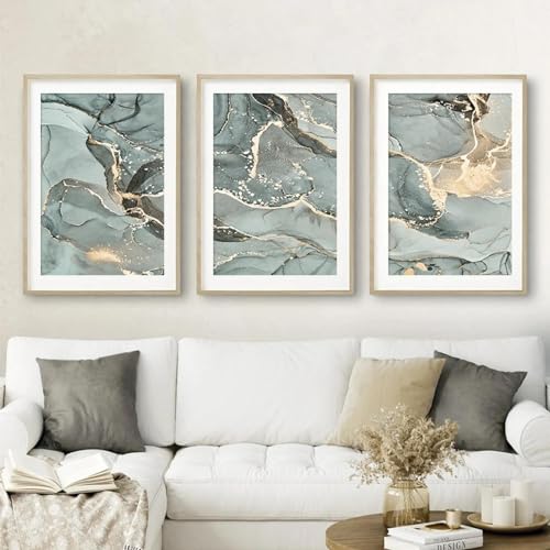Décoration murale sur toile GELYX triptyque marbre 80x110 cm
