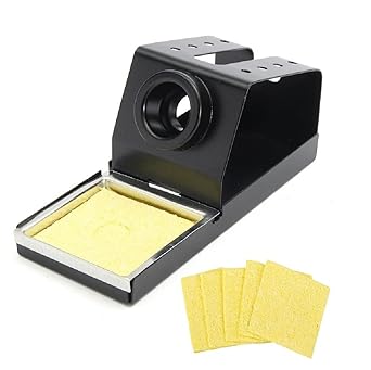 Vadda Bai soldering Iron Stand Holder Metal Support Station With 5 Solder Sponge and Solder Spool Holder