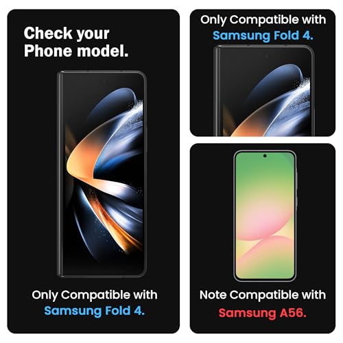 Image of ArmourPro Tempered Glass for Samsung Galaxy Z Fold 4-9H Screen Protector with Black Border, Anti Scratch, Edge-to-Edge Coverage, HD Clarity, Smooth Touch, Case Friendly | Black