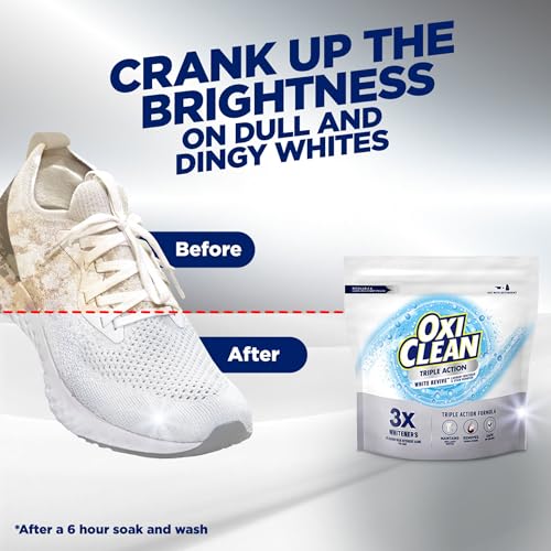 Image of OxiClean Triple Action White Revive Laundry Whitener Powder, 6.5 lbs | Use with Detergent, Whitens and Brightens Clothes, Removes Tough Stains, Color Safe, Chlorine Free