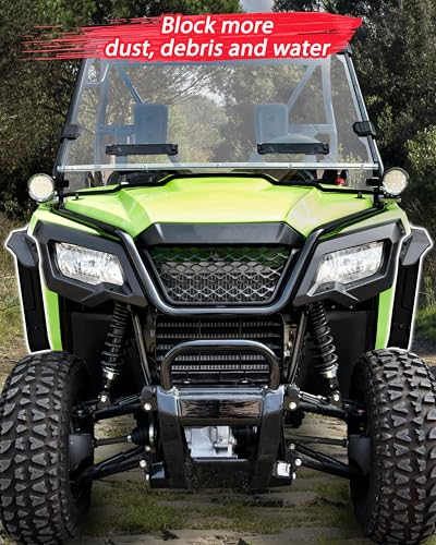 Image of SAUTVS Front Fender Flares Compatible with Honda Pioneer 520 2021-2026 / Pioneer 500 2015-2023 Accessories, Front Mud Guards Mud Flaps, Easy Installation, Full Protection