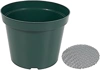 Vista 9 de Paquete de 20 macetas de 6 pulgadas, macetas de plástico gruesas para flores con 20 bandejas colectoras de agua, 20 almohadillas de malla para Rojo