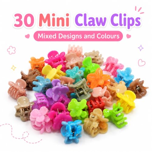 Image of 140 Pcs Hair Accessories for Kids Girls | Cute Baby Hair Clips, Rubber Bands & Mini Claw Clips Combo | Hair Accessories for Baby Girl | Kids Hair Clips Set | Mixed Designs