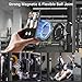 Gym Magnetic Phone Holder Mount with Ring Remote Control, Wireless Shutter with Zoom & Front/Rear Camera Switch for iPhone Android, Hands Free Video Scrollor for TikTok, Page Turner for E-book Reading