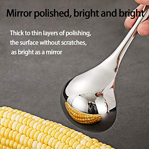 Tangfuren Soup Spoon Large Sus 304 Stainless Steel Soup Ladle Deeper Heavy Solid Long Handle Big Spoon Family Hotel Hot Pot Spoon thumb #3