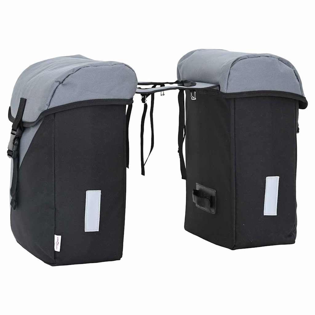 Alforja doble para portaequipajes, impermeable, 31,5 x 15,5 x 40 cm, poliéster, gris y negro, accesorios de bicicleta para viajeros