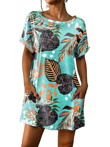 Cache-maillot de bain femme 2025 robe de plage ample manches courtes légère avec poche AI'MAGE