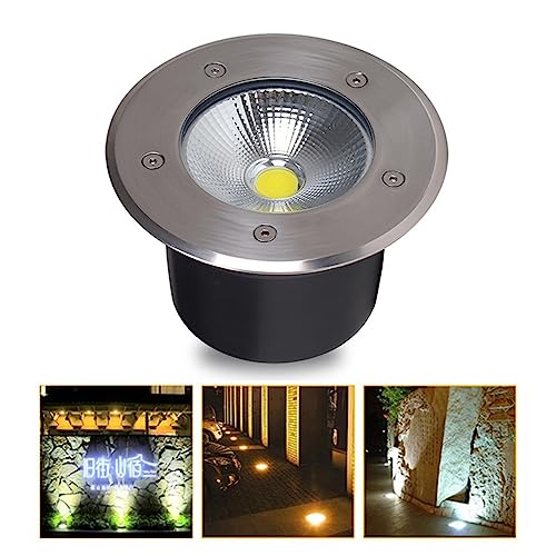 VSHENG Spot Encastrable Exterieur, LED Enterré Lumière IP66 Étanche AC85-265V LED Spot Encastré Au Sol pour Jardin Carré Villas Terrasse Pelouse Chemins...