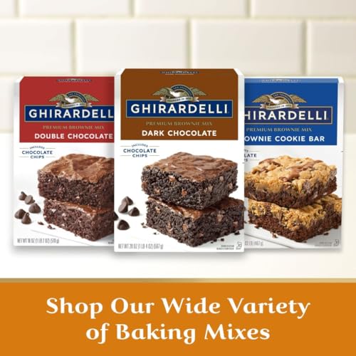 Image of Ghirardelli Caramel Walnut Turtle Premium Brownie Mix, Includes Caramel and Walnuts, 18.5 oz Box