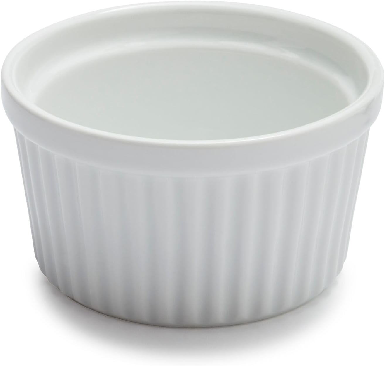 Sur La Table Porcelain Round Ramekin with Ribbed Sides HB4618, 7 oz.