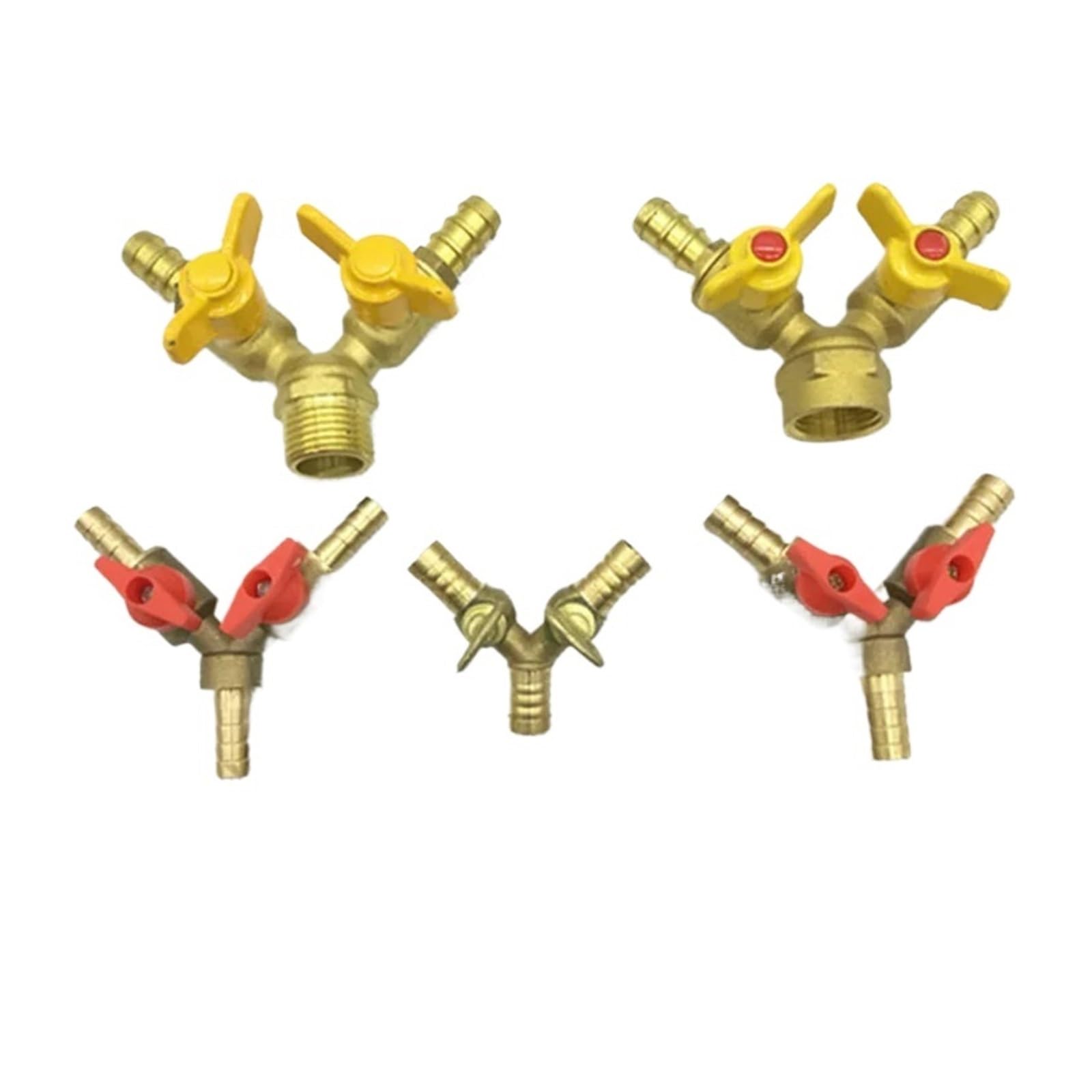 Raccord vanne 3 voies en laiton de 6mm pour tuyau de gaz et eau