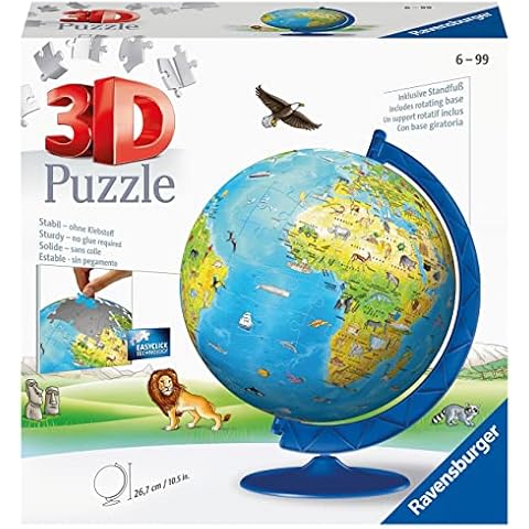 Puzzle 3D Globo Ravensburger con 180 Piezas Cover