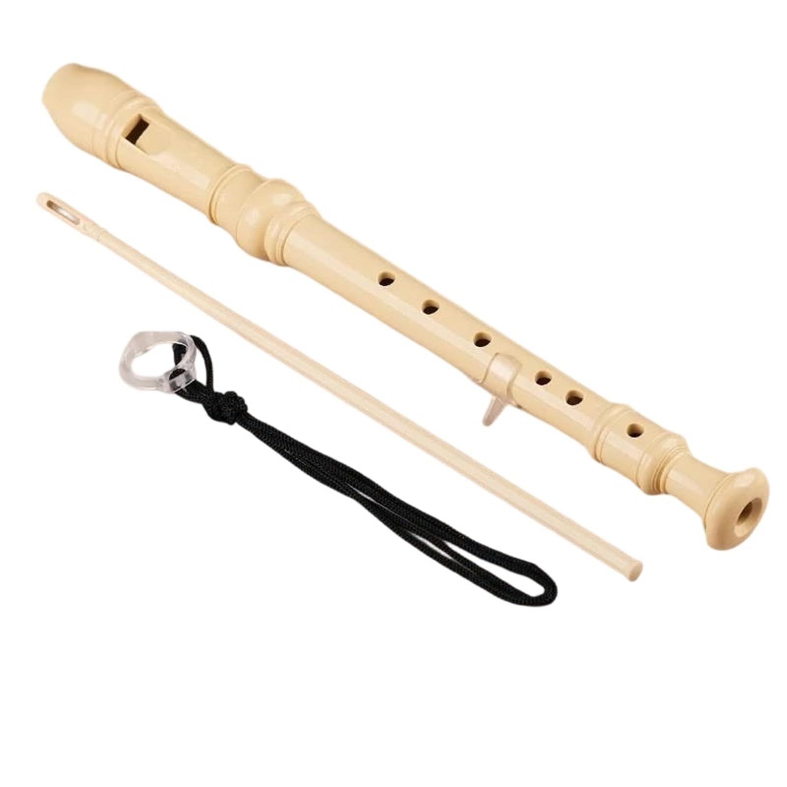 Anfänger Blockflöte 6 8-Loch-Blockflöte Für Anfänger Vertikale Flöte Professionelle Altblockflöte Tragbare Performance-Musikinstrumente(6 Hole-Milky White)