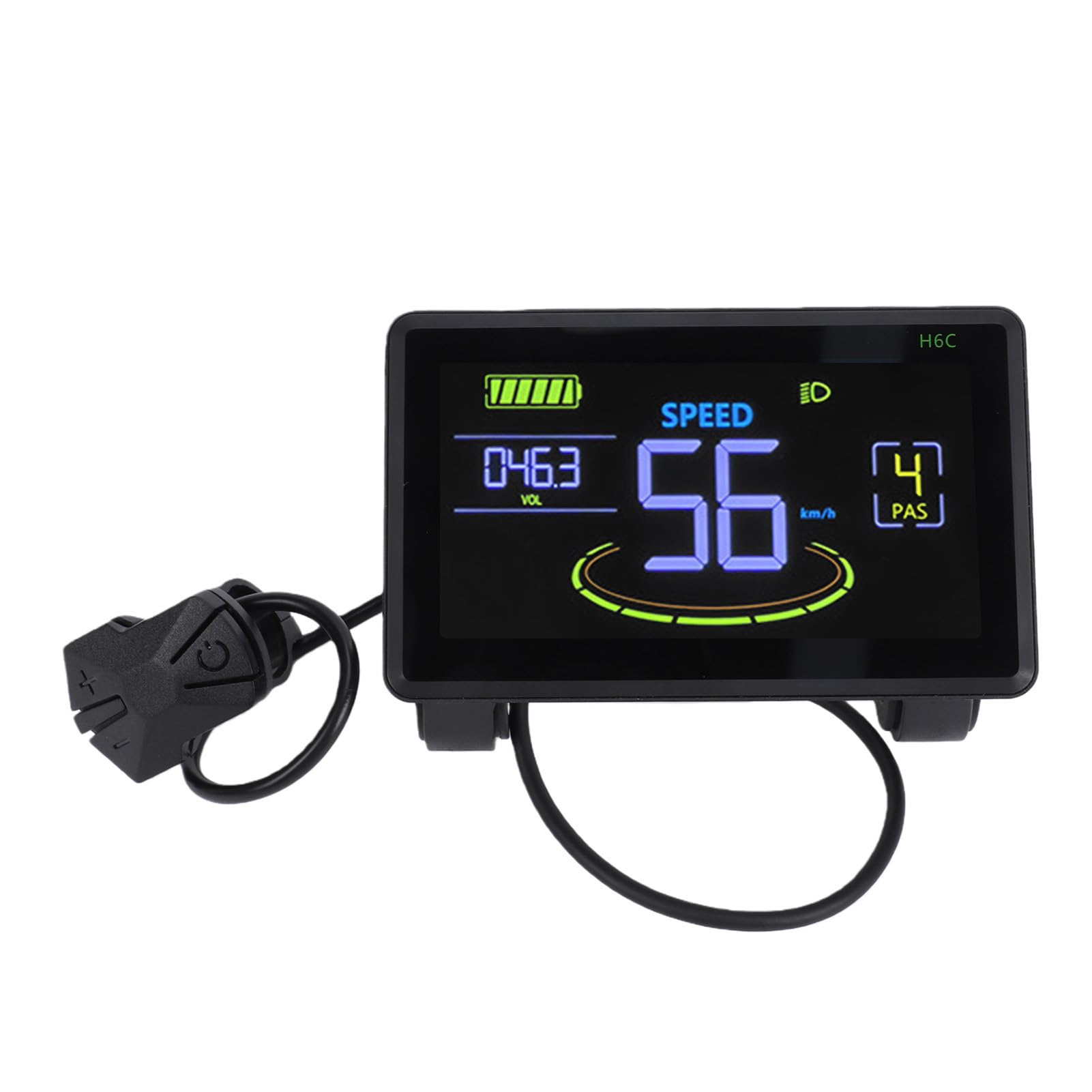 Haofy Display LCD per Bici Elettrica Tachimetro per Scooter Lo Schermo Ad Alta visibilità Mostra la velocità Livello della Batteria Dati in Tempo Reale in Mph Connettore ABS 5P per Pendolari Viaggi
