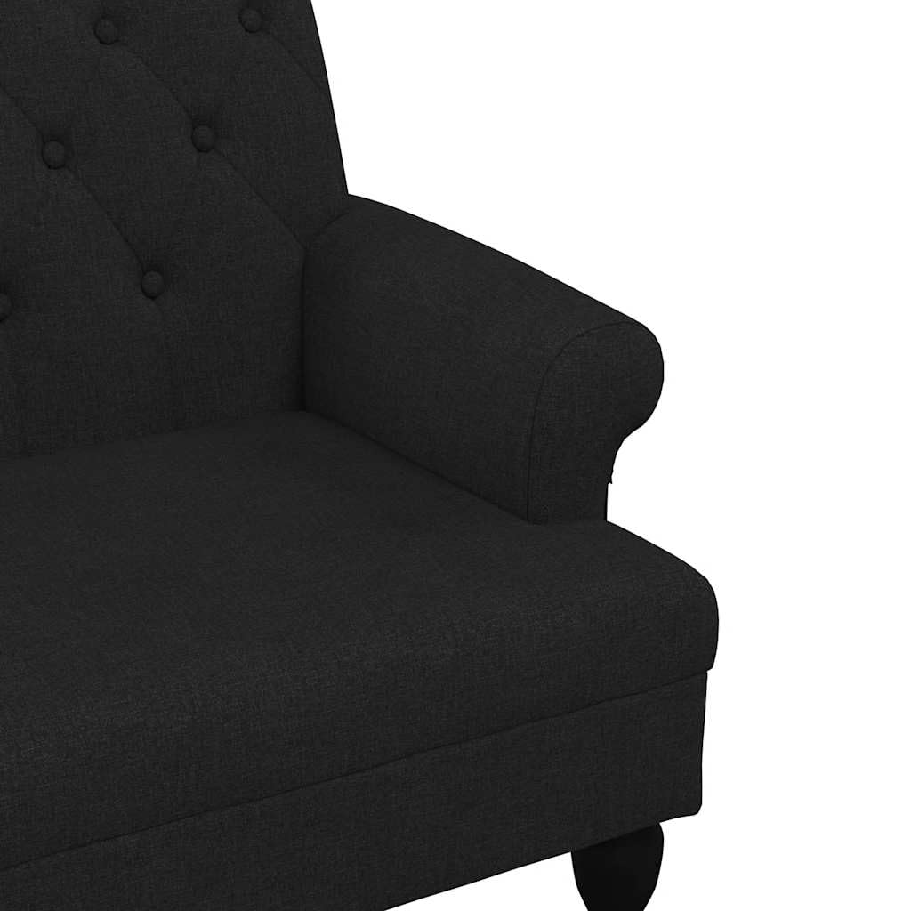 vidaXL Banc avec Dossier Noir 120x62x75,5 cm Tissu