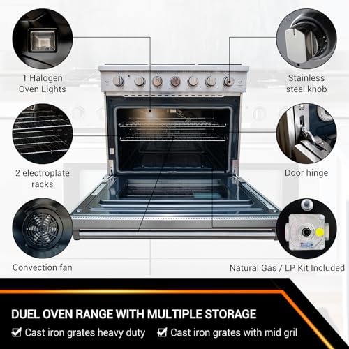 Sinda SINDABLR36 36 Inch Gas Range Stove thumb #1