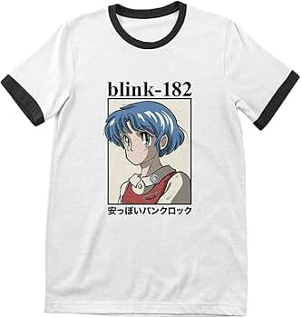 BLINK-182 Tシャツ サイズL 1999年 バンドT 綾波レイ アニメT Amazon | Blink 182 T Shirt Anime Band Logo 新しい 公式