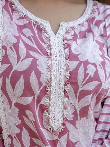Image of PARTHVI Women Straight Floral Printed Kurta and Pant Set with Dupatta | Ethnic Set | Dupatta Set | Suit Set | Kurta Set | Wedding Suit Set