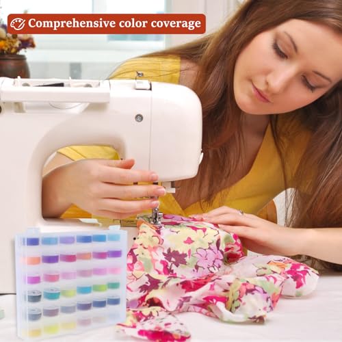 Set de hilos de coser de poliéster 72 piezas 36 colores miniatura 2