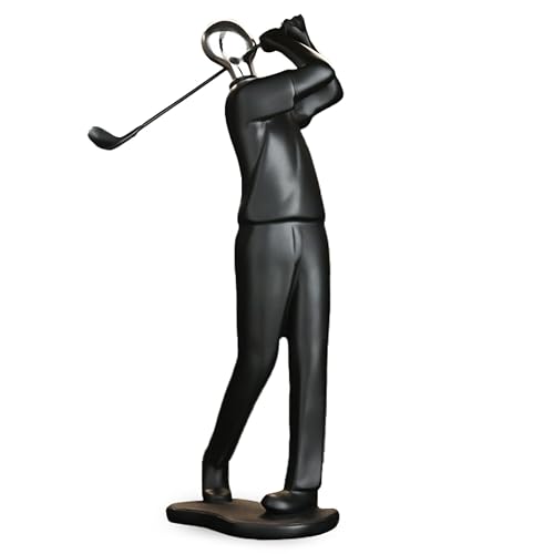 4×3×12" Modern Golf Figurine Statue – Elegant Polyresin Golfer Sculpture