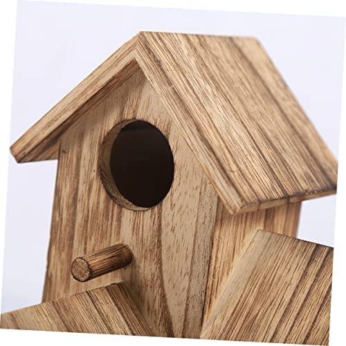 Cabane pour oiseaux de jardin HEMOTON en bois clair de qualité - 8
