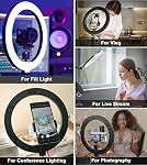 Ring Light Wall Mout Phone Holder, 10'' Ring Light with Wall Folding Arm Compatible with iPhone 15 14 13 12 11 Xr Xs X 9 8 7 Plus and Samsung Cell Phones and Webcams