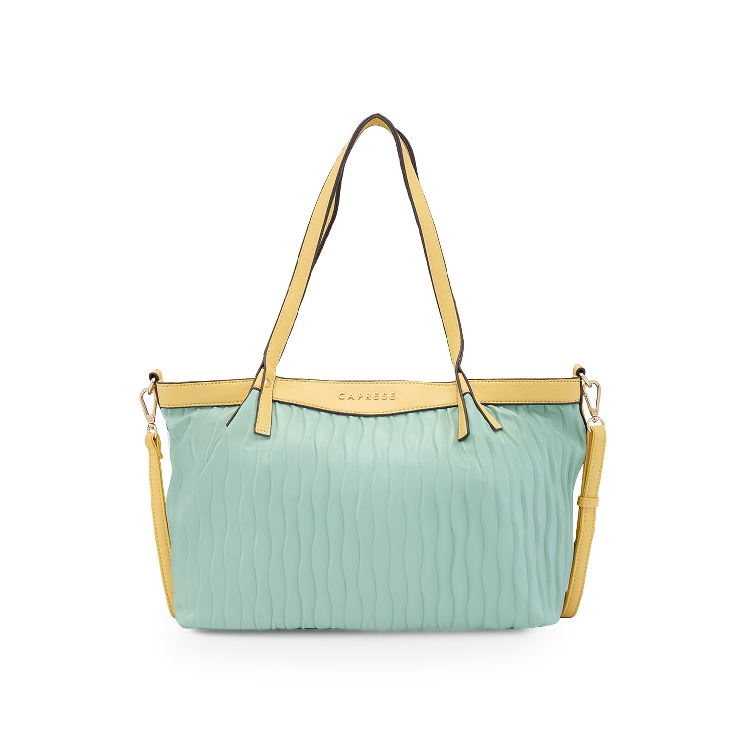 Caprese Shyla Satchel, Mint-Large | Sleek Solid Designed Shoulder Bag for Women with Adjustable Sling Strap | Spacious Compartments | Perfect for Casual/Party & Daily Use (B0DDCLLJCW) Amazon Price History, Amazon Price Tracker