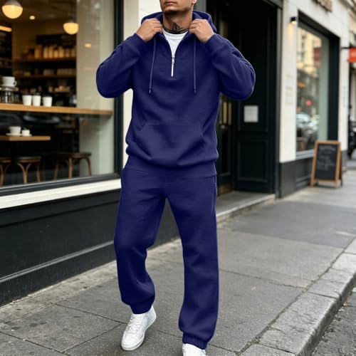 Elneeya Mens Sweatsuit 2 Piece Set Oversized Ligh Gym Jogging Sets - image 7
