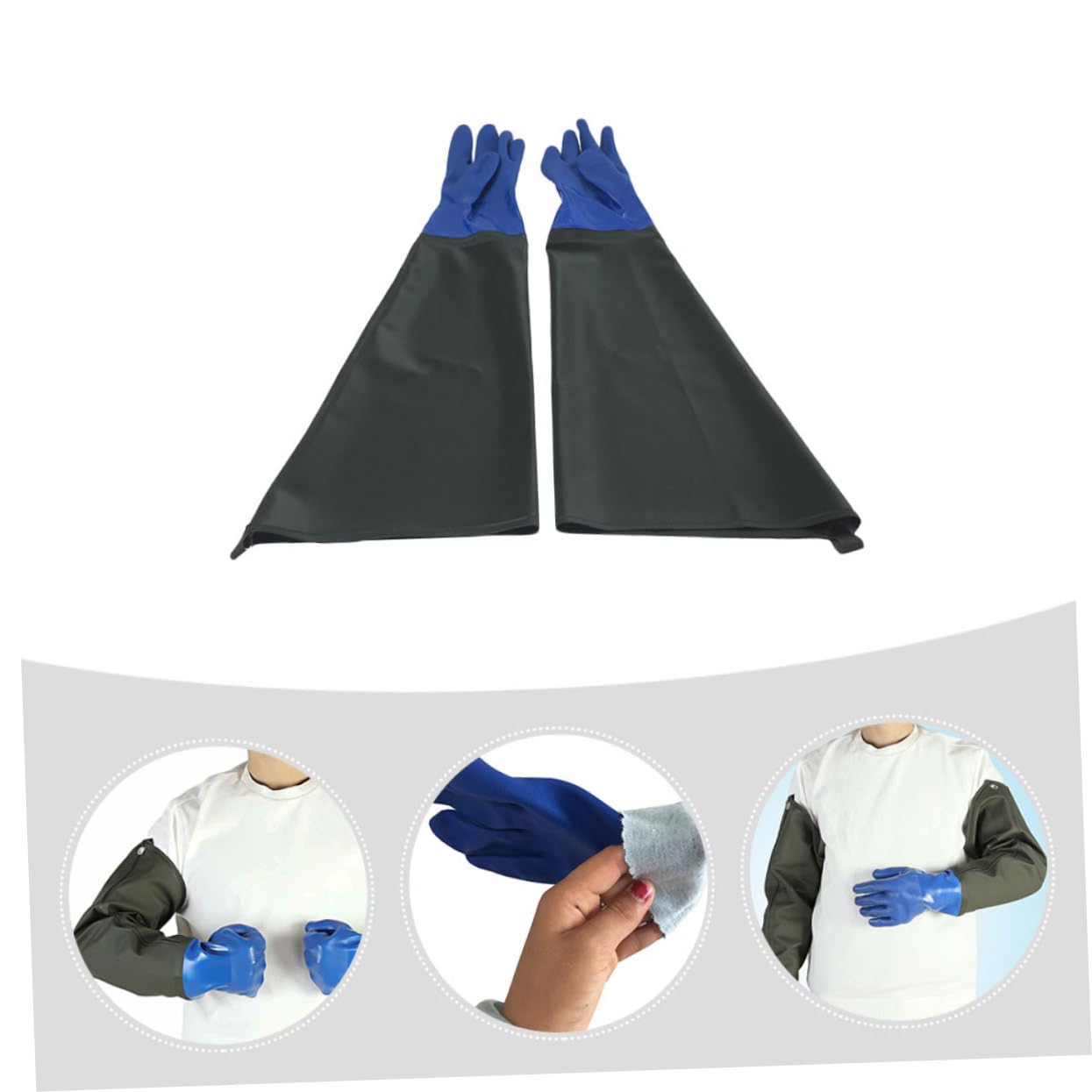 Guantes de Pvc Antideslizantes de Alta Resistencia para Uso Industrial | 1 Par, Impermeables, Diseño Creativo, para Industria del Petróleo y Minería del Carbón