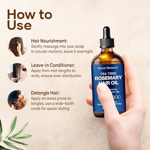 Nexon Botanics Tea Tree Rosemary Oil For Hair Growth 4 Fl Oz thumb #4