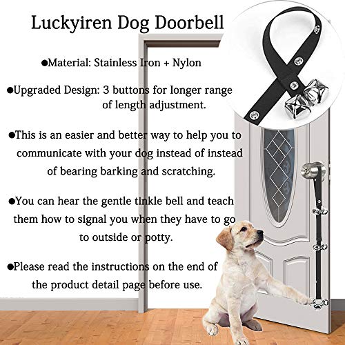 image for Luckyiren Upgraded Puppy Bells Dog Doorbells for Door Knob/Potty Train