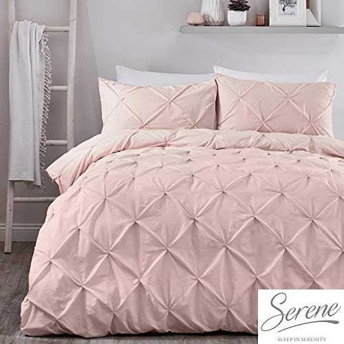 Serene Lara Ruched Easy Care Duvet Cover Set, Duck Egg, Double