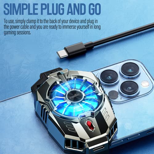 Image of TRILINK Phone Cooler for Gaming, Universal Smartphone Cooling Fan with Two Modes, Radiator Case for iPhone Android 4.5-7in, Cooler for Live Streaming