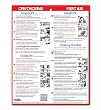 CPR & Choking First Aid for Infants, Children, and Adults - Laminated Card with Magnets - 8.5 x 11 in.