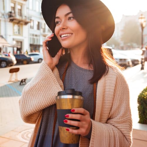Image of Insulated Travel Coffee Mug, Stainless Steel Coffee Cup with Leakproof Lid | Double-wall insulation keeps drinks hot or cold for hours, with a leakproof lid and portable stainless steel design