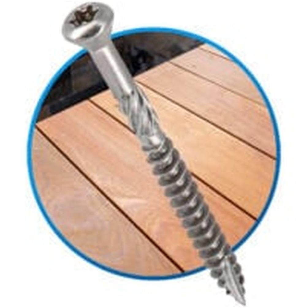 D-Work - Lote de 50 tornillos de madera con doble rosca (40 – 8 x 225 mm)