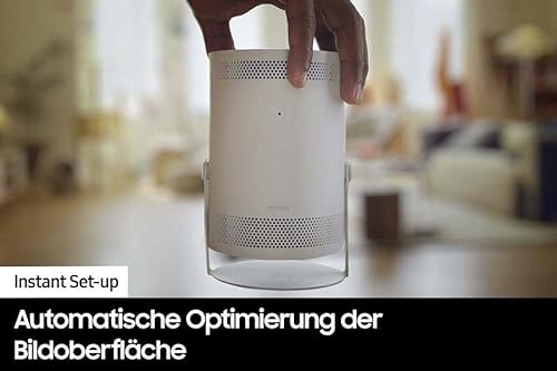 Samsung The Freestyle Tragbarer LED-Projektor, Full HD, HDR10, Beamer mit All Round Design, Auto Set-up, 360&deg;-Sound, SP-LFF3CLAXXXE [2023; Deutsches Modell]