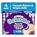 Smucker's Uncrustables Frozen Peanut Butter and Grape Jelly Sandwiches, 4 Count, Thaw & Eat