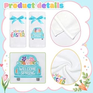 Maracco2packeasterhandtowelscottonembroideredeasterfarmhousehomedecorationbathroomkitchendishtowelsgift Urban Country Home Decor Maracco 2 pack easter hand towels cotton embroidered easter farmhouse home decoration bathroom kitchen dish towels gift urban country home decor