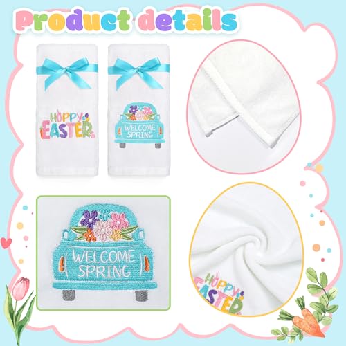 Maracco2packeasterhandtowelscottonembroideredeasterfarmhousehomedecorationbathroomkitchendishtowelsgift Urban Country Home Decor Maracco 2 pack easter hand towels cotton embroidered easter farmhouse home decoration bathroom kitchen dish towels gift urban country home decor