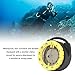 HERCHR Underwater Diving Compass, 50M Luminous Magnetic Waterproof Pipe Clamp Diving Compass Mini Survival Watchband Wrist Mount Compass for Diving Water Sports(Yellow)