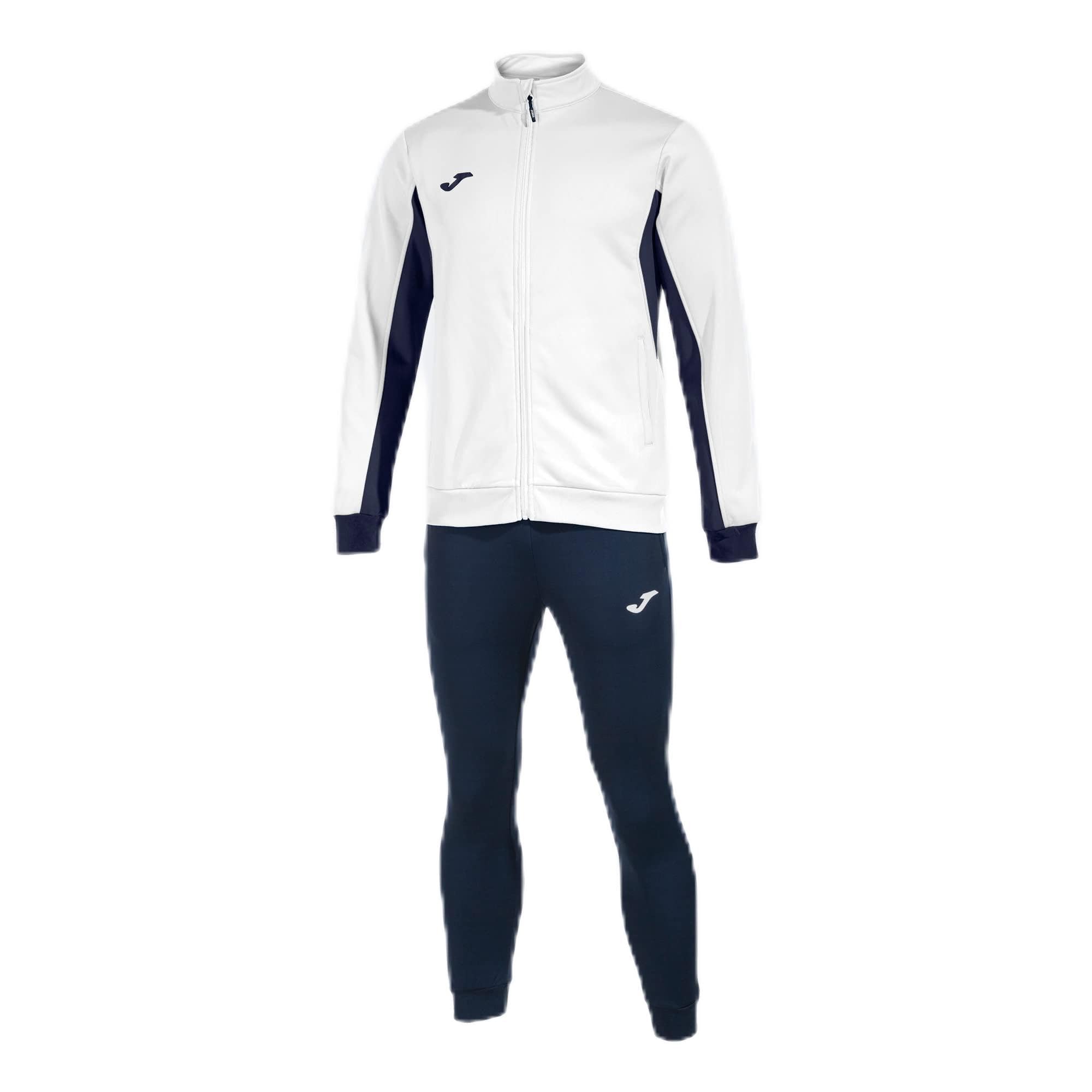 Joma Men's Derby Tracksuit, White Navy, L