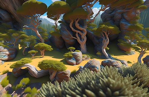 Surreal sandtraps affiches sur toile de decoration 58 x 90 cm