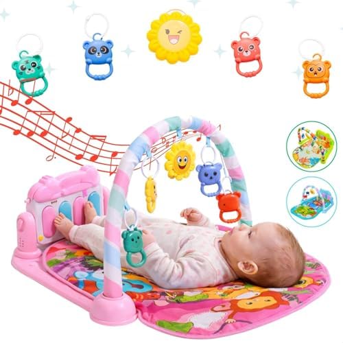 Tapete de Atividades Musical com Piano para Bebê, Arco de Brinque...