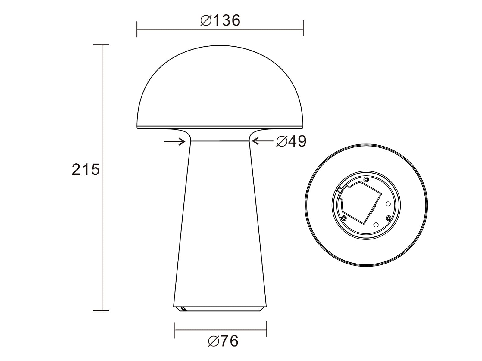 2er Set wiederaufladbare Outdoor Akku Tischleuchten Höhe 21cm Weiß