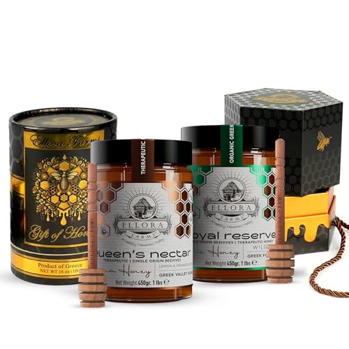 Pack de 2 mieles orgánicas griegas Ellora Farms 450g miniatura 1