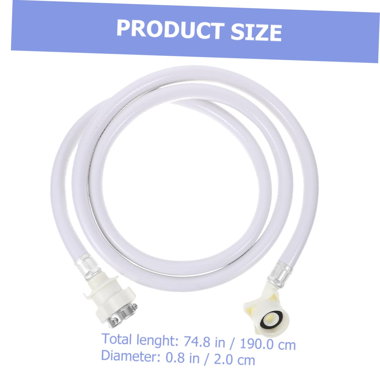 Tuyau Universel Pour Machine À Laver 2 M Entrée En Pvc Embout En Acier Robuste Anti-fuite Facile À Installer