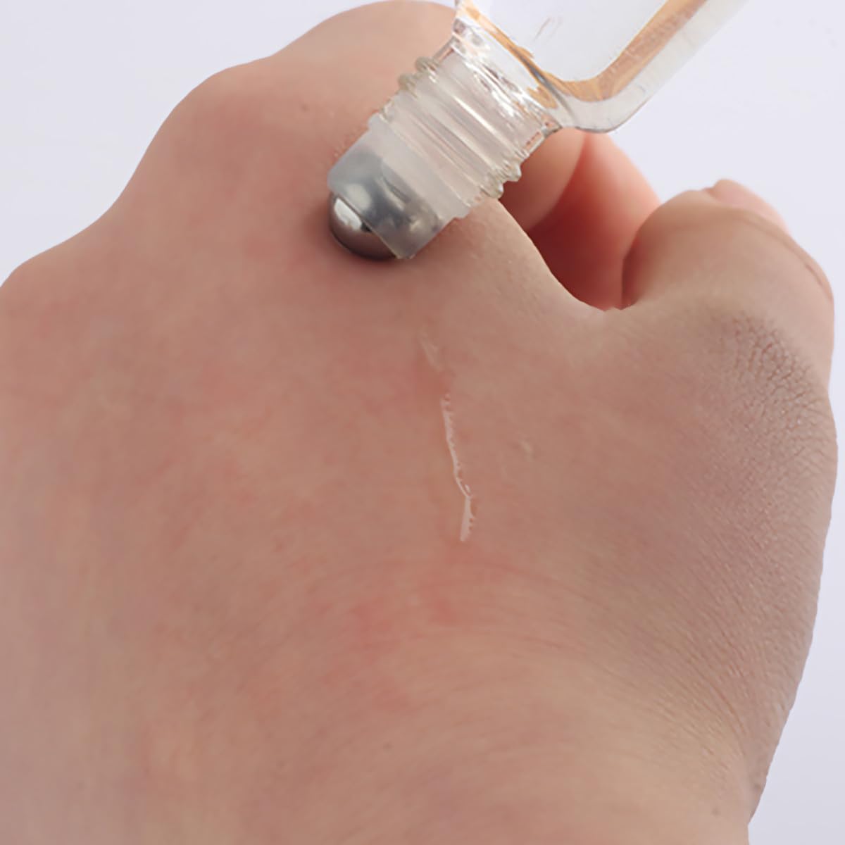 PLAFOPE Botellas Roll-on de Vidrio Transparentes 3 Ml, 20 Piezas para Aceites Esenciales, Aromaterapia y Masaje, con Bola Rodante de Acero y Tapa Dorada Hermética, Envases Rellenables
