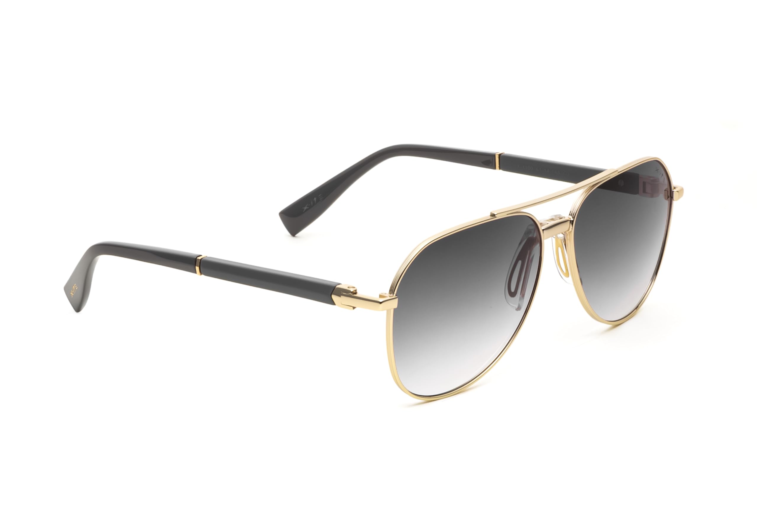 Men's Aviator Sunglasses | Premium Shiny Gold Metal Frame with Smoke Grey Gradient Lens | UV400 Protection | Lightweight Classic Pilot Style Eyewear for Driving & Outdoor (1100)-image-12