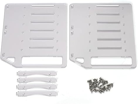 Docooler Hard Drive Rack, Hard Drive Bracket Enclosure 4/6/8/10 Bay Acrylic DIY, Cooling Solution for Multiple 3.5" HDDs Hard Drive, Cage Rack Mount Hard Drive